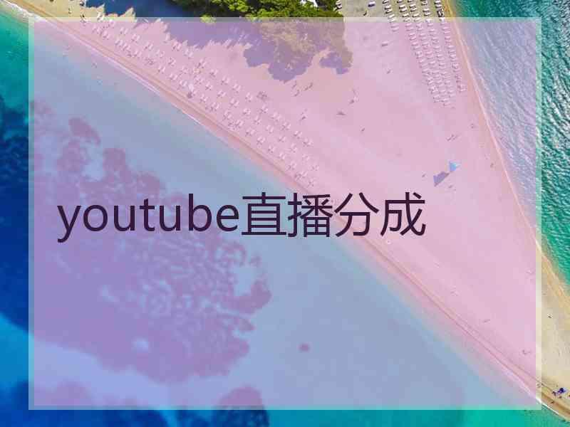 youtube直播分成