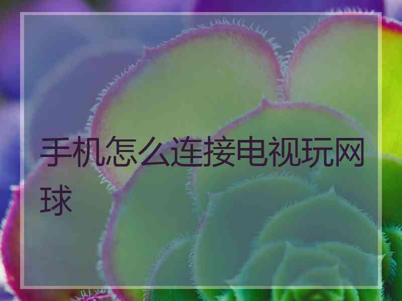 手机怎么连接电视玩网球