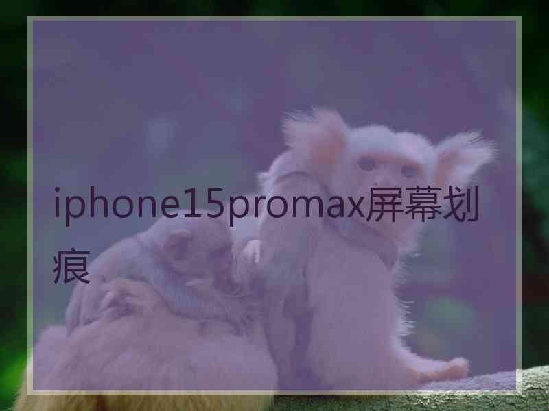 iphone15promax屏幕划痕