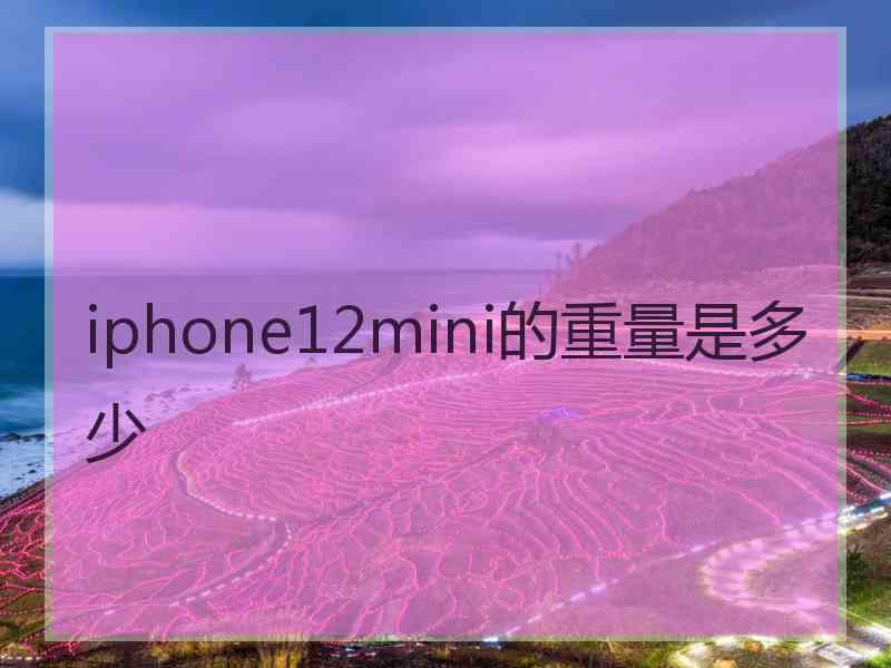 iphone12mini的重量是多少