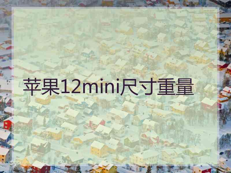 苹果12mini尺寸重量