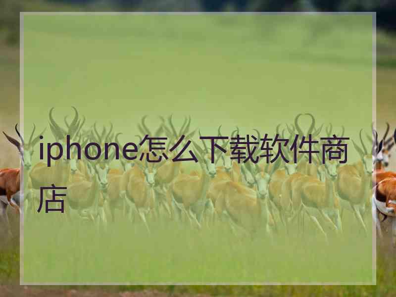 iphone怎么下载软件商店