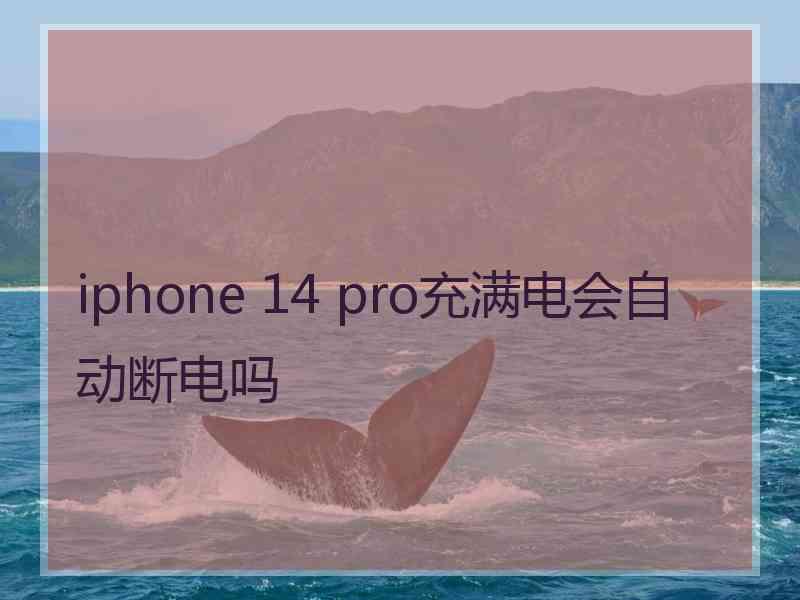 iphone 14 pro充满电会自动断电吗