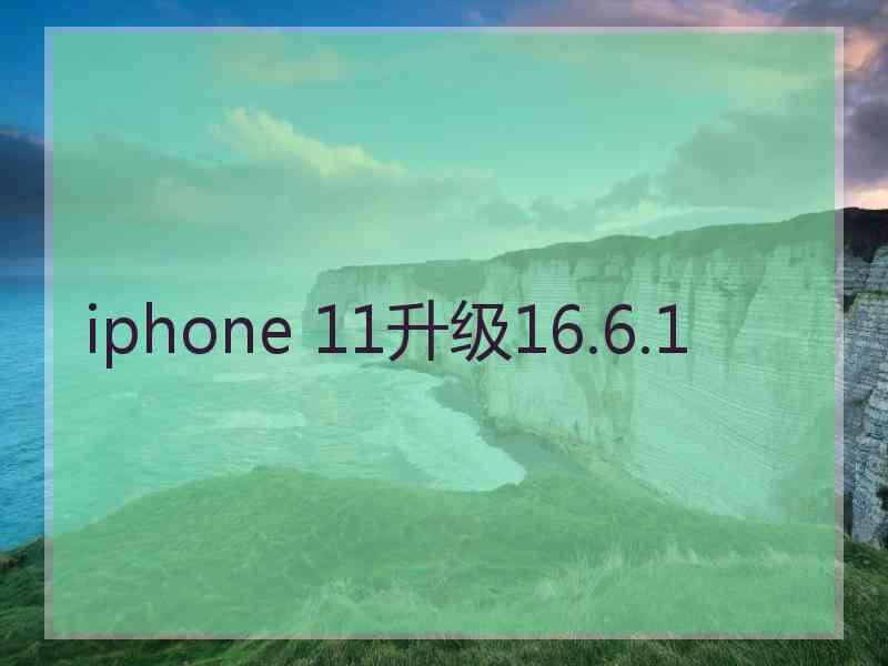 iphone 11升级16.6.1