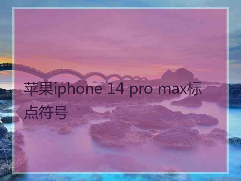 苹果iphone 14 pro max标点符号