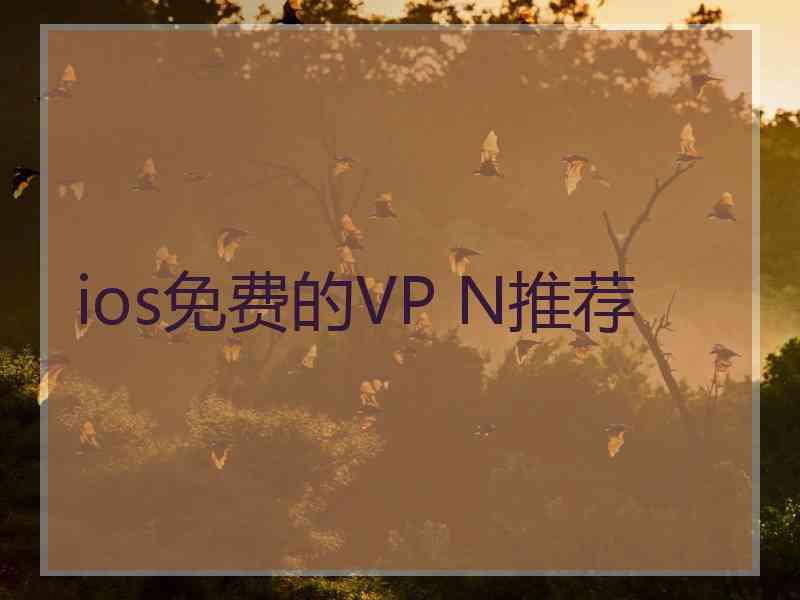 ios免费的VP N推荐