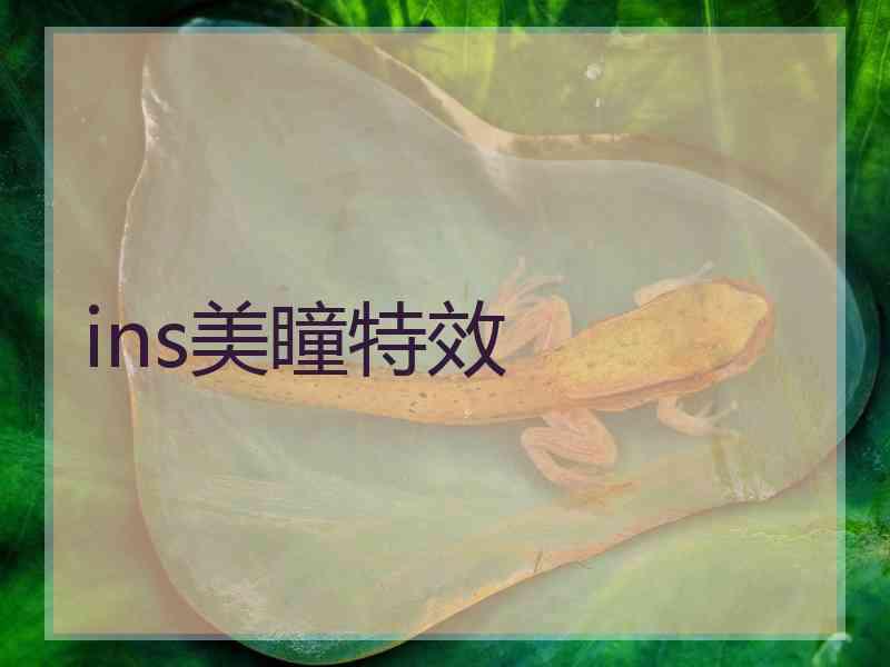 ins美瞳特效