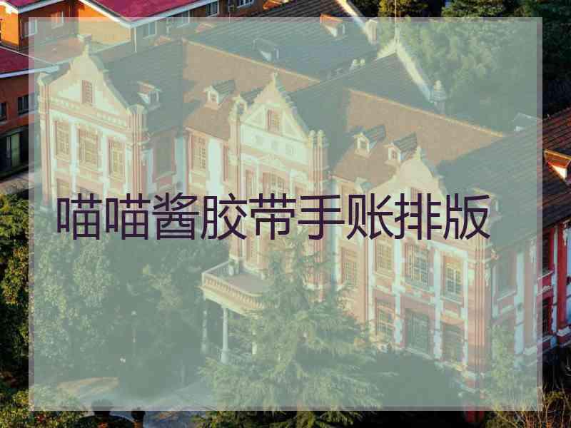 喵喵酱胶带手账排版