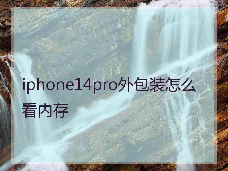 iphone14pro外包装怎么看内存