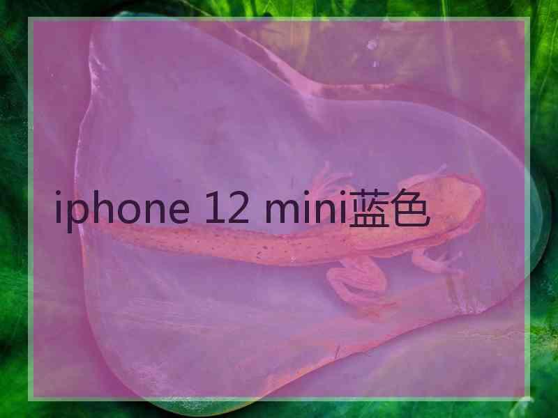 iphone 12 mini蓝色