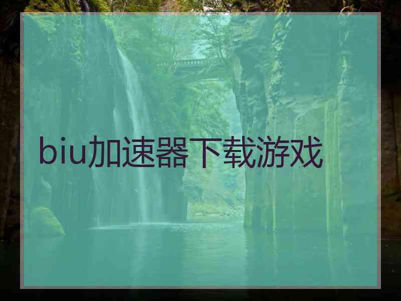 biu加速器下载游戏