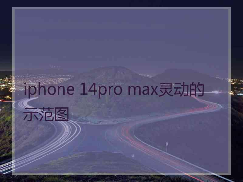 iphone 14pro max灵动的示范图