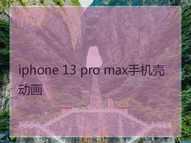 iphone 13 pro max手机壳动画