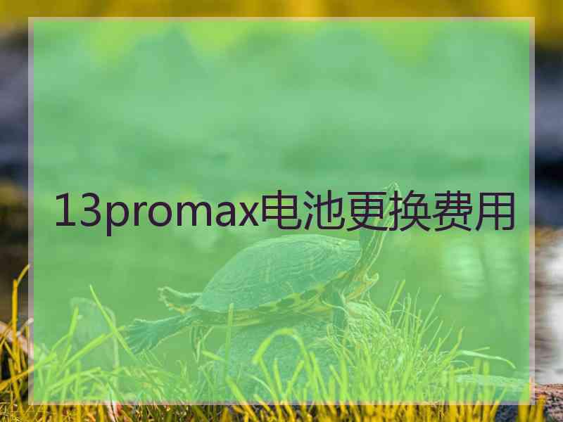 13promax电池更换费用