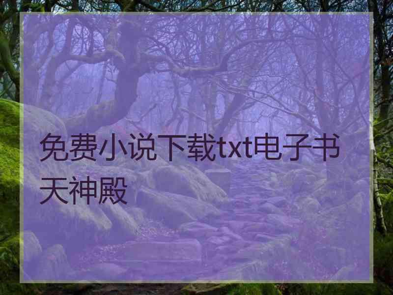 免费小说下载txt电子书天神殿