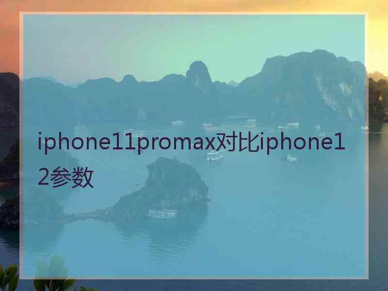 iphone11promax对比iphone12参数