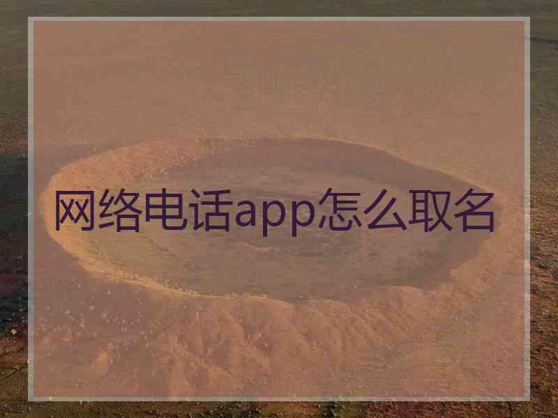 网络电话app怎么取名