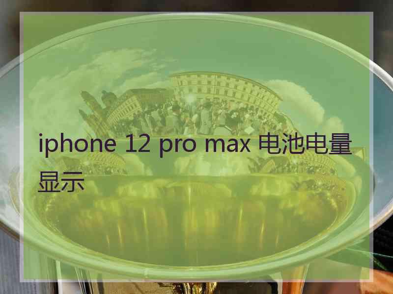 iphone 12 pro max 电池电量显示