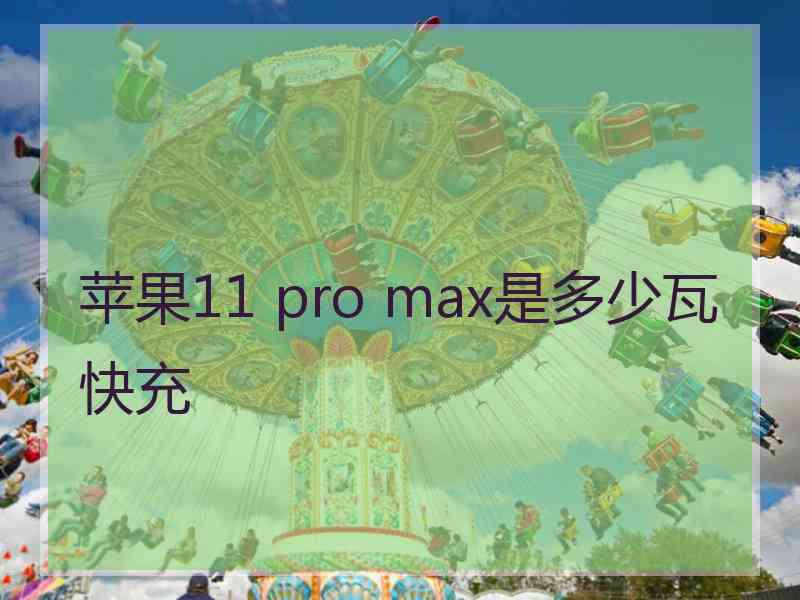 苹果11 pro max是多少瓦快充