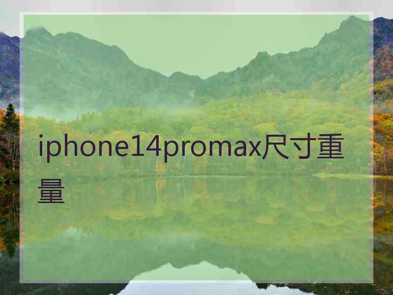 iphone14promax尺寸重量