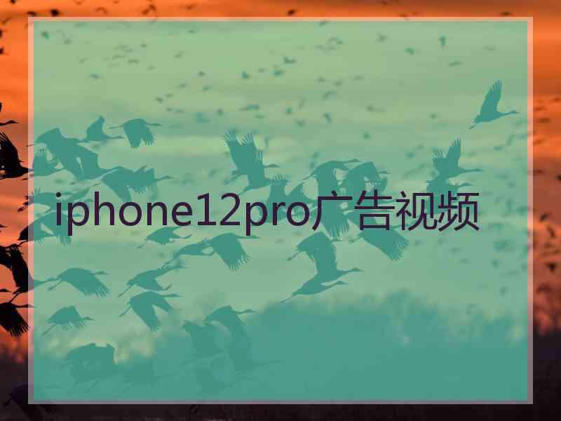 iphone12pro广告视频