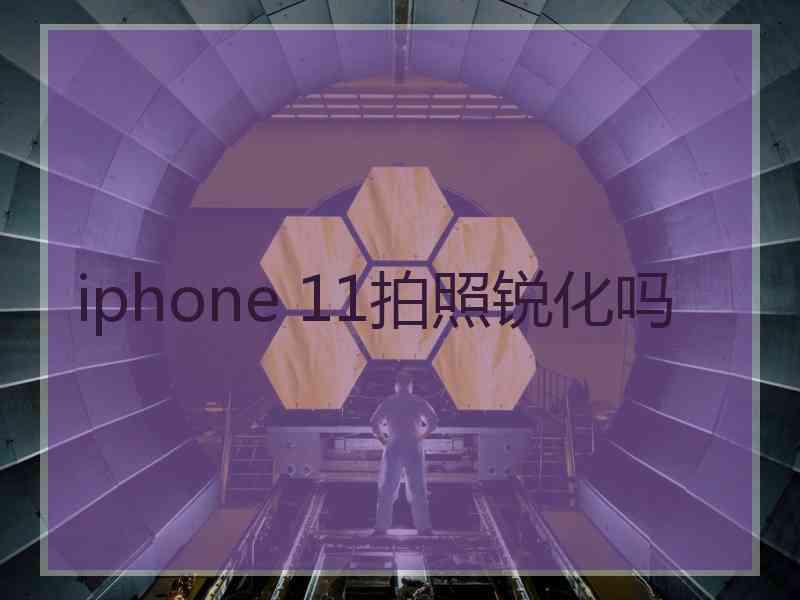 iphone 11拍照锐化吗