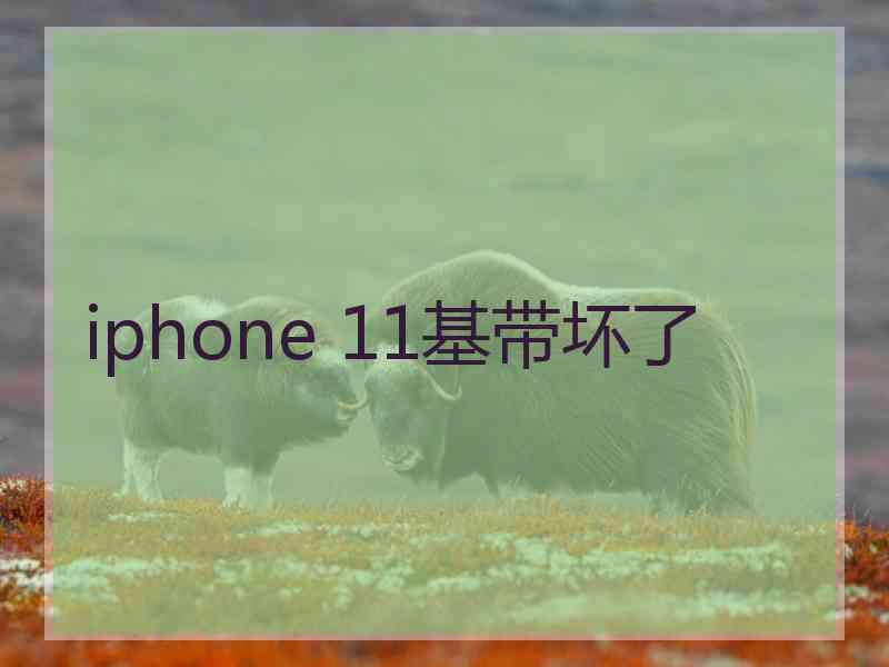 iphone 11基带坏了