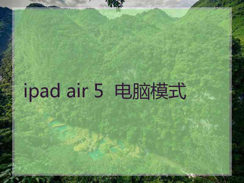 ipad air 5  电脑模式