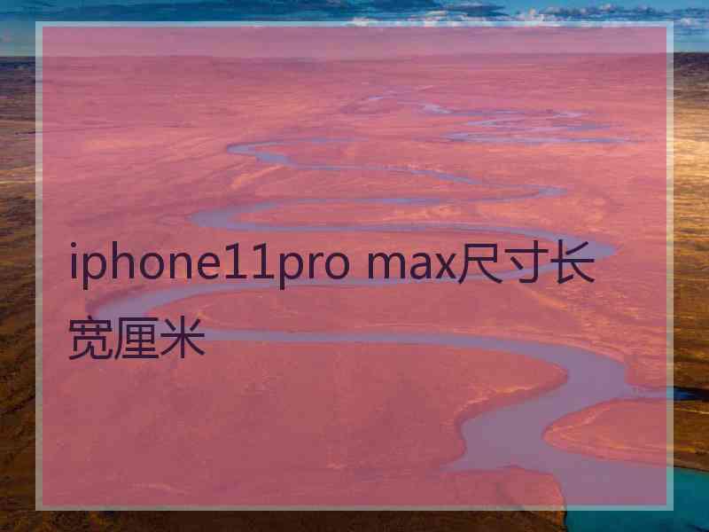 iphone11pro max尺寸长宽厘米