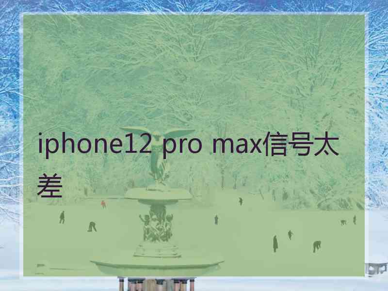 iphone12 pro max信号太差