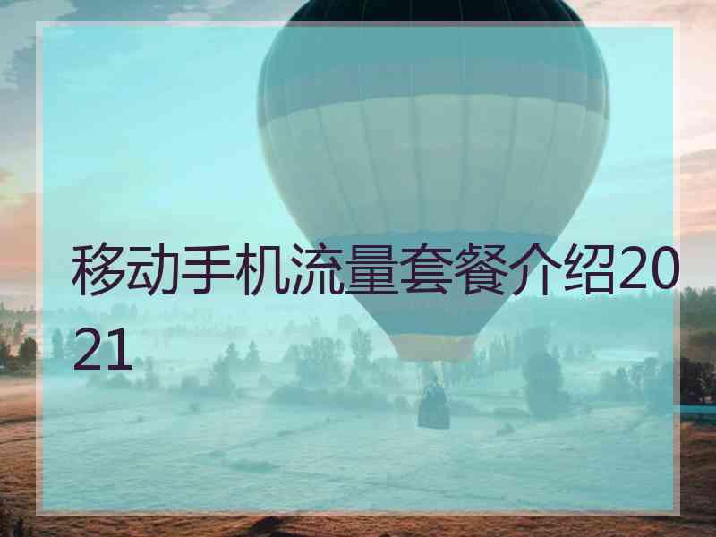 移动手机流量套餐介绍2021