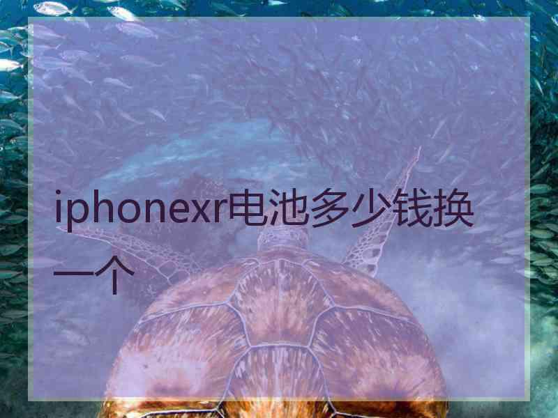 iphonexr电池多少钱换一个