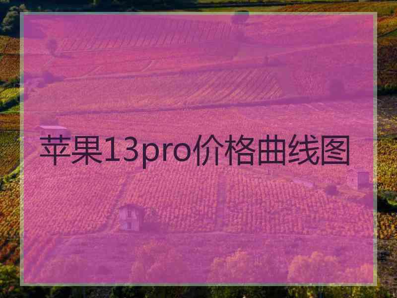 苹果13pro价格曲线图