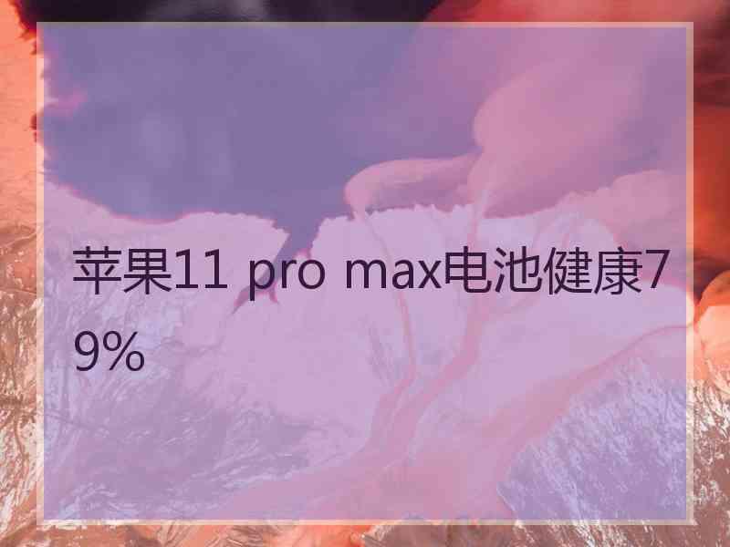 苹果11 pro max电池健康79%