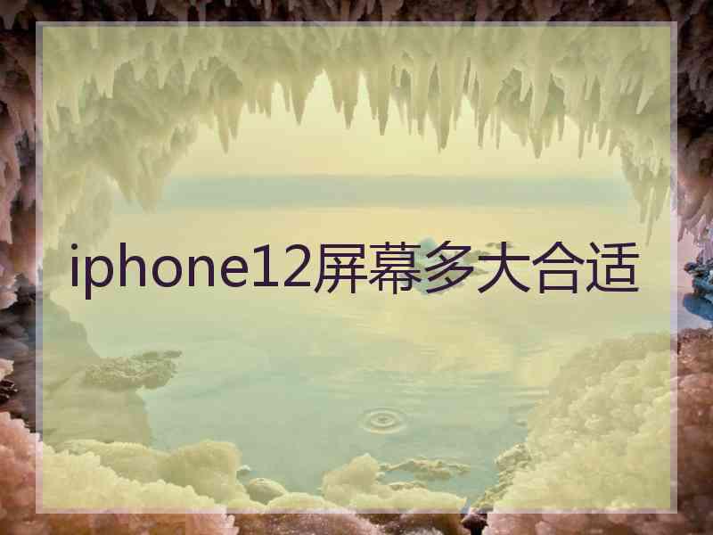 iphone12屏幕多大合适