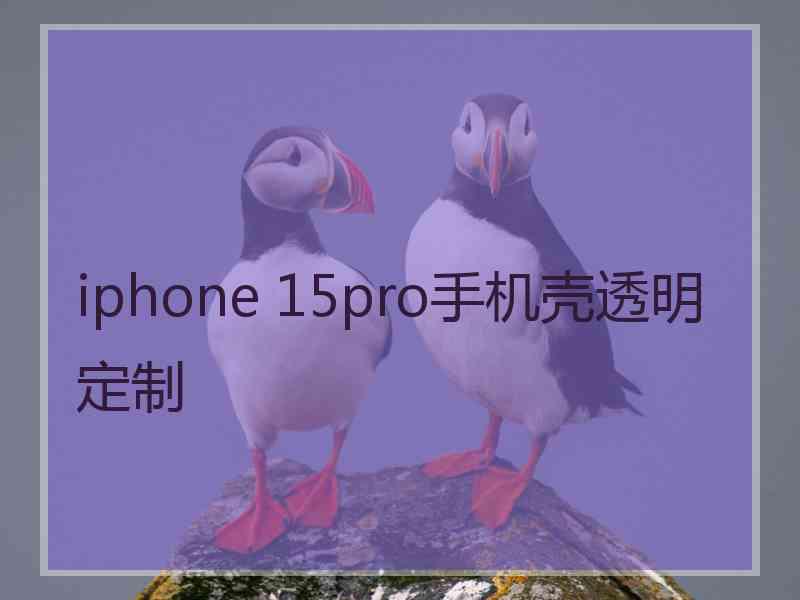 iphone 15pro手机壳透明定制