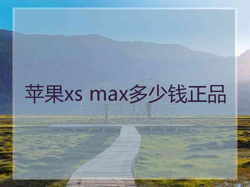 苹果xs max多少钱正品