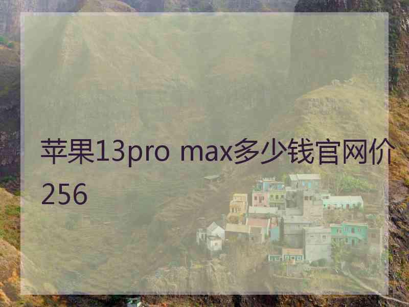 苹果13pro max多少钱官网价256