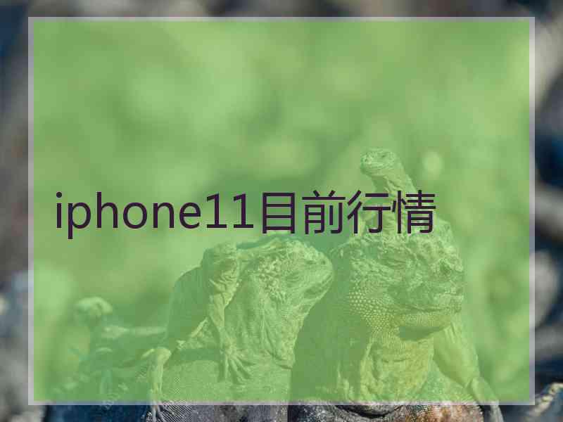 iphone11目前行情