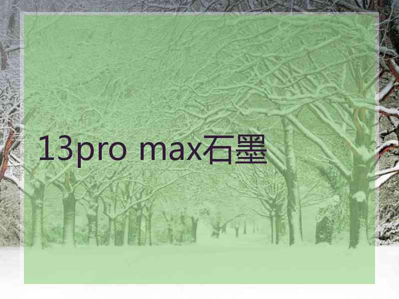 13pro max石墨