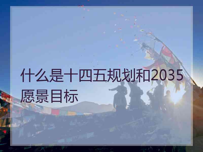 什么是十四五规划和2035愿景目标