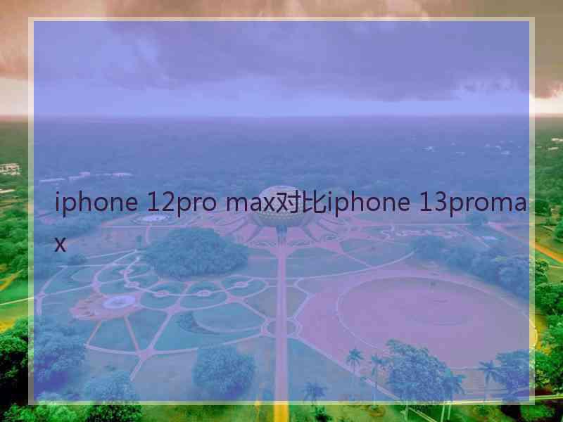 iphone 12pro max对比iphone 13promax