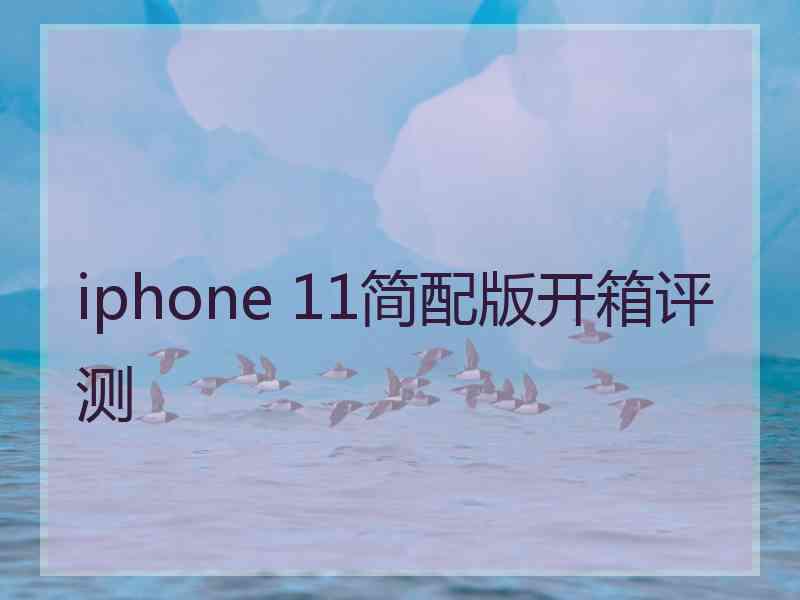 iphone 11简配版开箱评测