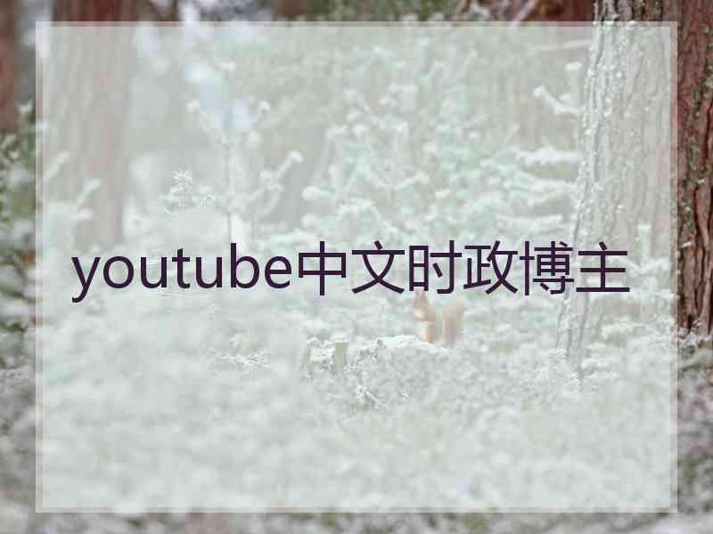 youtube中文时政博主