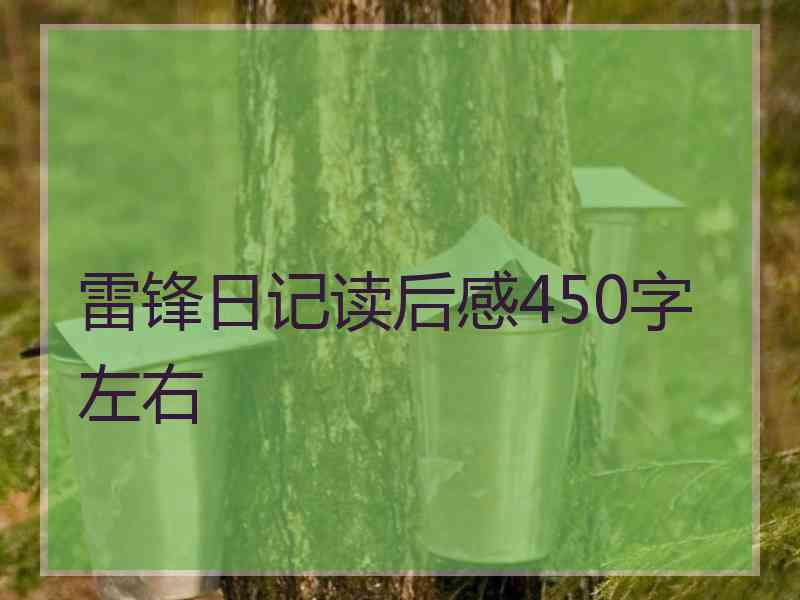 雷锋日记读后感450字左右