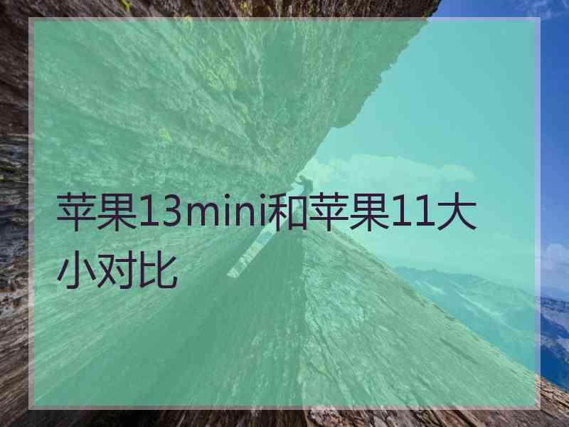 苹果13mini和苹果11大小对比