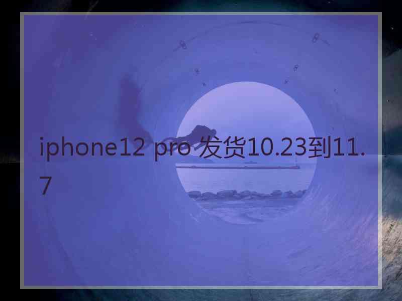 iphone12 pro 发货10.23到11.7