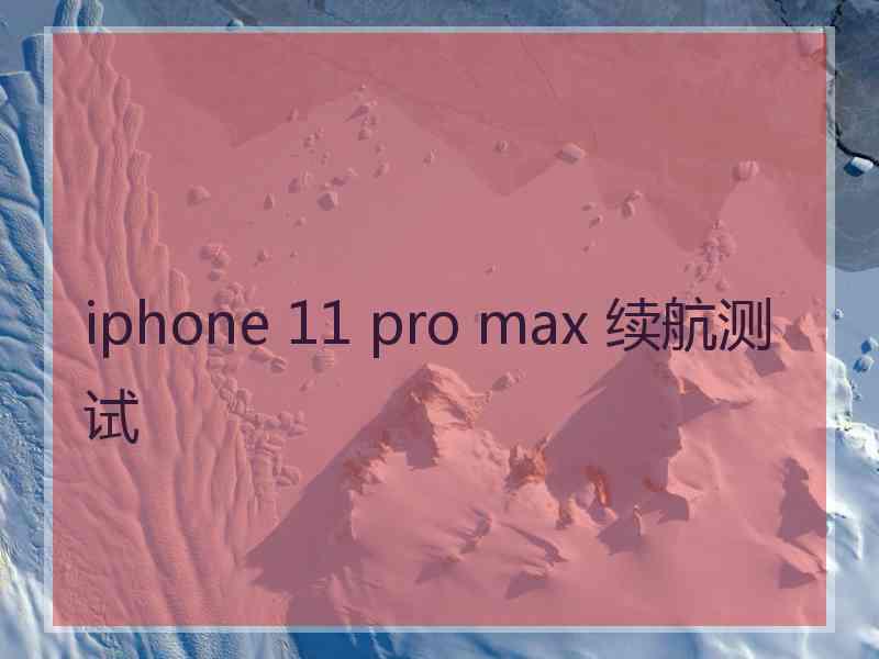 iphone 11 pro max 续航测试