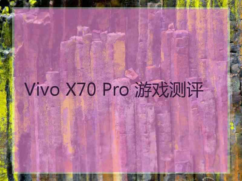 Vivo X70 Pro 游戏测评