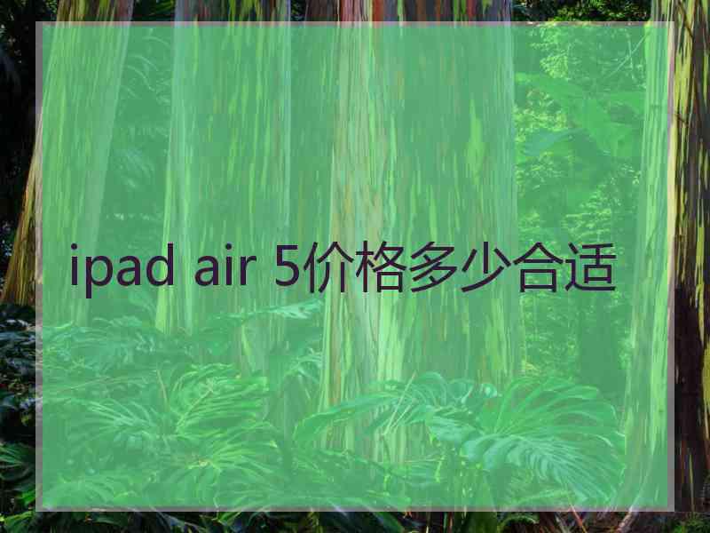 ipad air 5价格多少合适